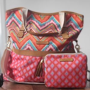 Canvas Tote, Dena Designs, Crossbody Bag, Pink